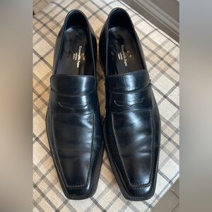 Ermenegildo Zegna “Fatte a Mano” Handmade Black Leather Loafers